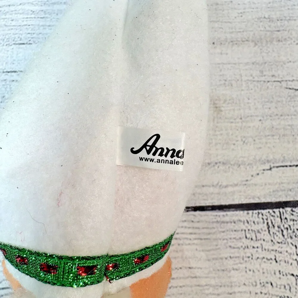 Annalee Doll White Elf 14” Ribbon Holly Poseable Christmas 2010 Holiday READ